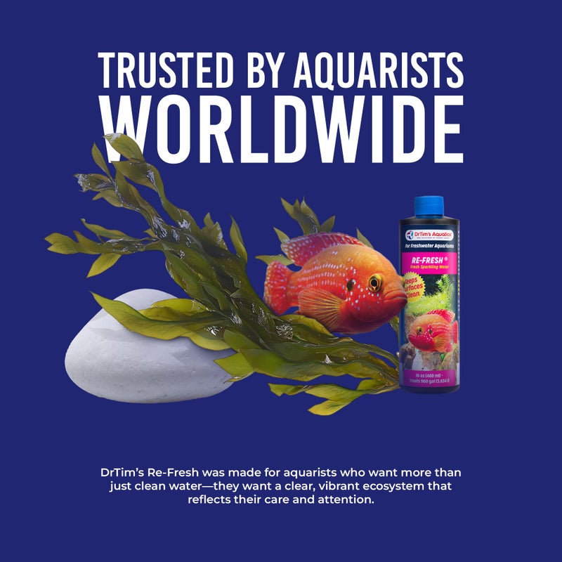 DrTim's Aquatics DrTimâ€™s Aquatics Freshwater RE-Fresh for Natural Fresh Sparkling Water â€“ For Fish Tanks, Aquariums â€“ Reduce Organics, Preserve Clean Waters, Odor Free, Eco-Friendly, 100% Natural â€“ 16 Oz. - Image 5